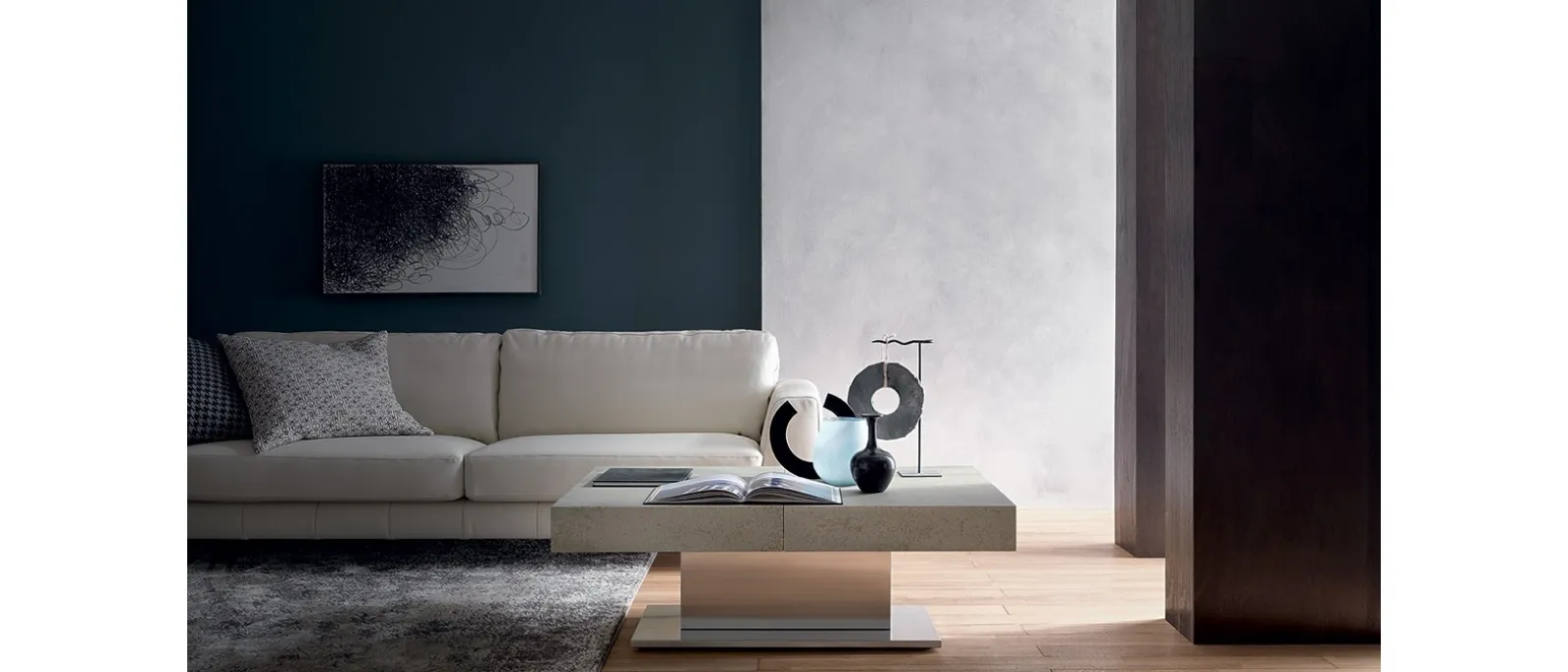 Tavolino Trasformabile con top effetto Malta Ares Mega di Altacom