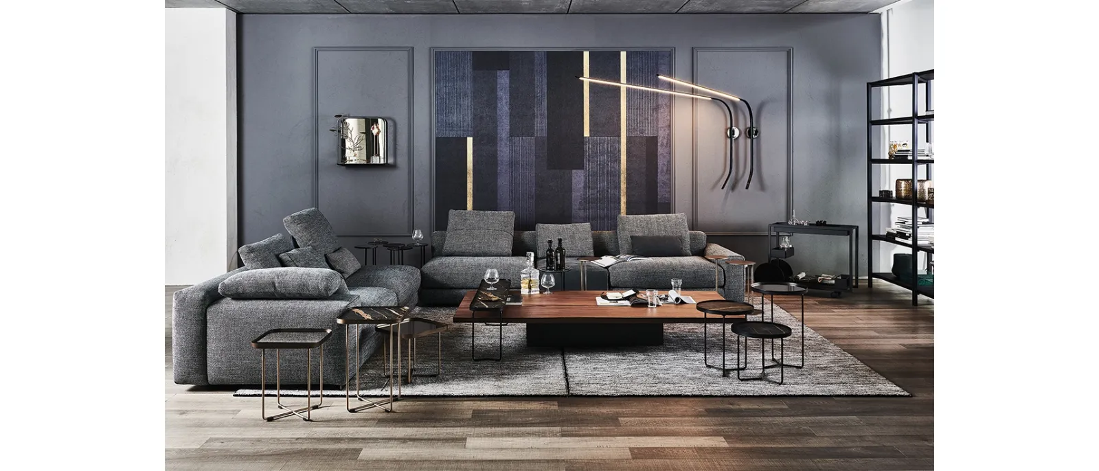 Tavolino Idem in noce canaletto di Cattelan Italia