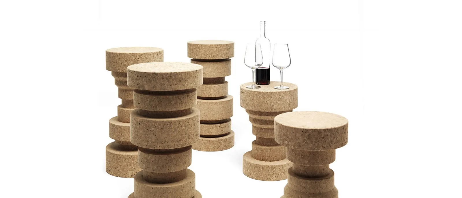 Tavolino in sughero King&Queen di Mogg