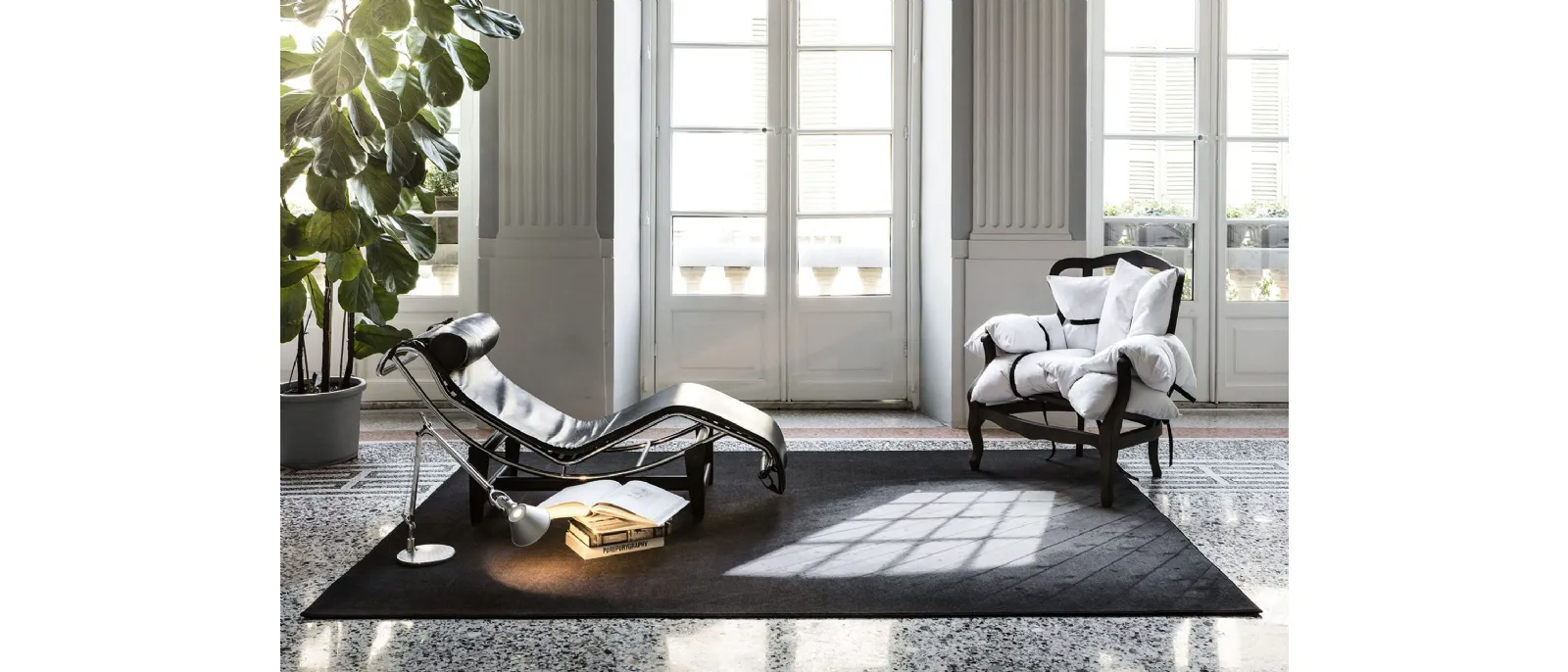 Tappeto con luce riflessa stampata Noon di Mogg