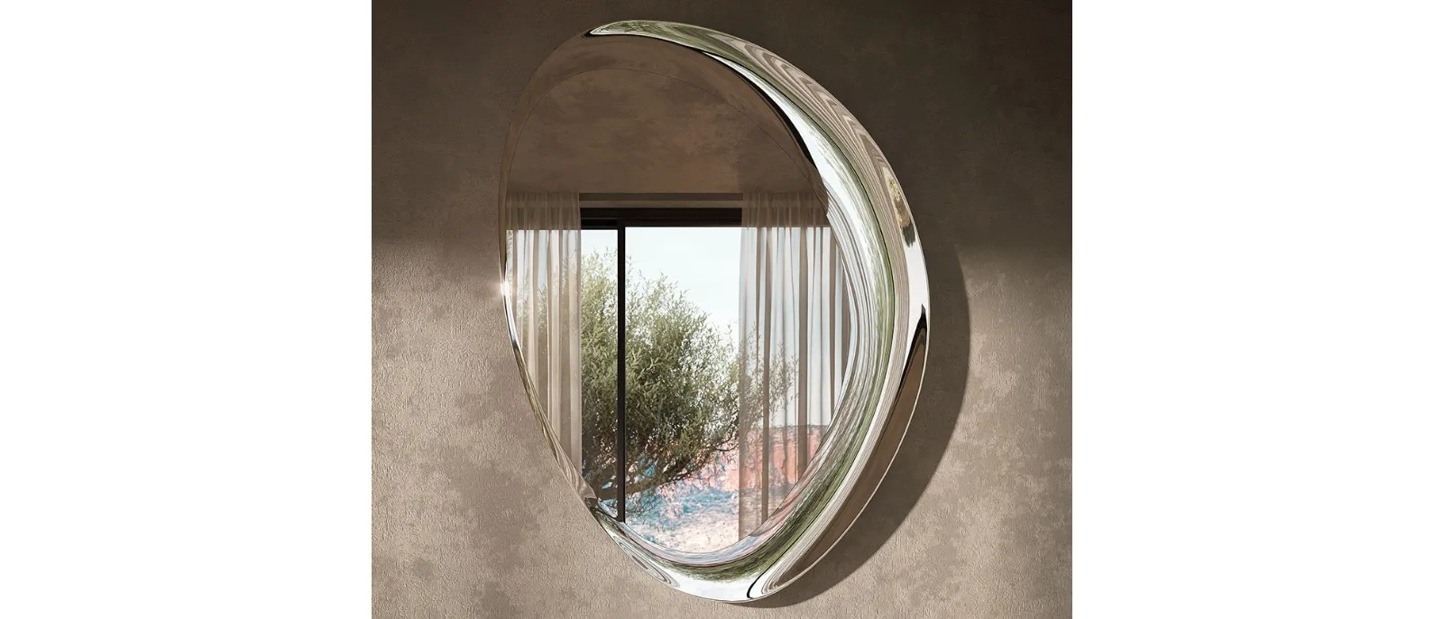 Specchio Ascot Magnum in cristallo specchiato di Cattelan Italia