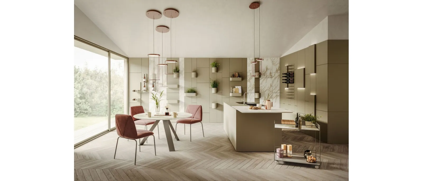 Lampada a sospensione Brassie Round di Ronda Design