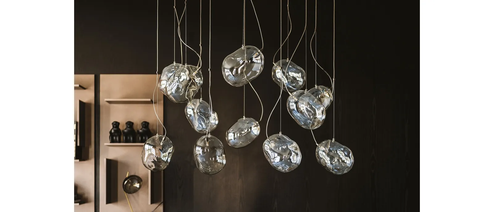Lampada a sospensione in vetro Cloudine di Cattelan Italia