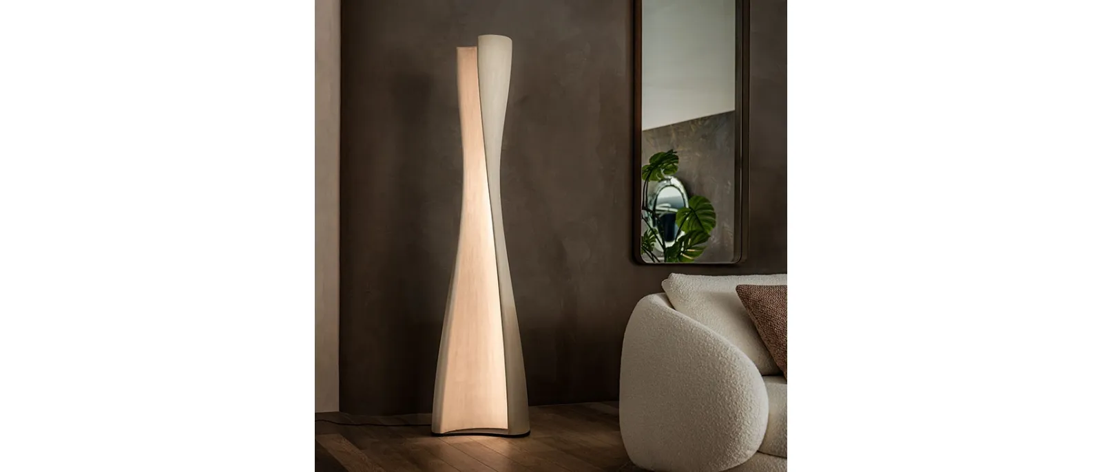 Lampada da terra in argilla Diploma di Cattelan Italia