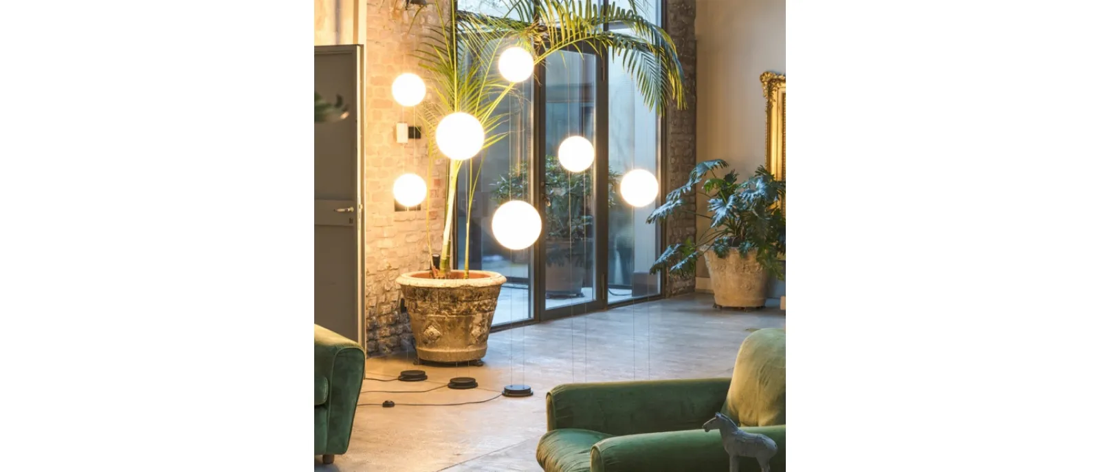 Lampada terra soffitto Orbit di Mogg