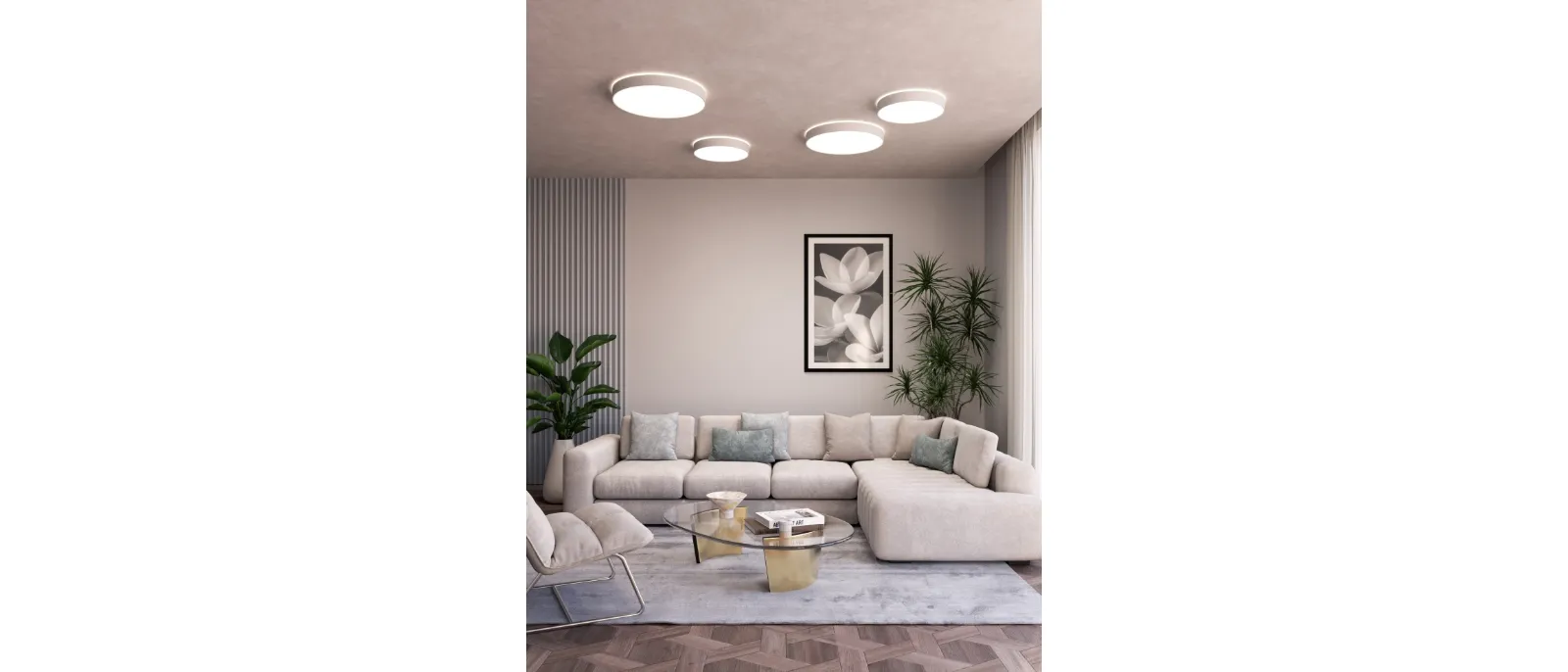 Lampada a soffitto Rob di Novalux