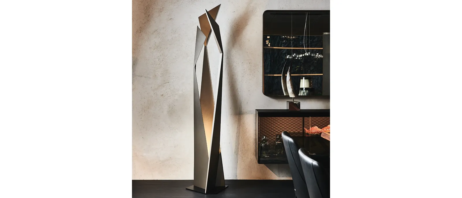 Lampada da terra in acciaio Thriller di Cattelan Italia