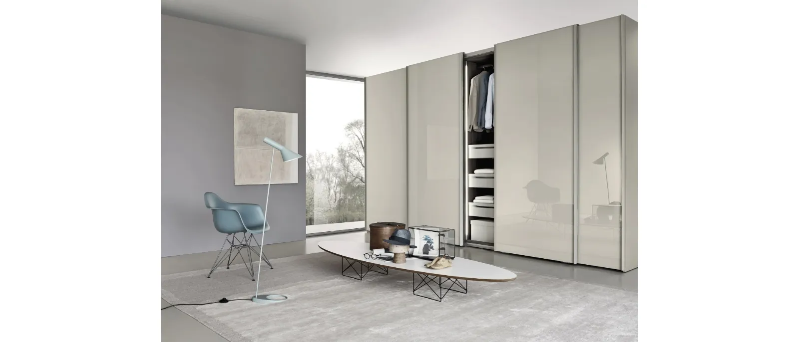 Armadio Ala Vetro Juta di Sangiacomo