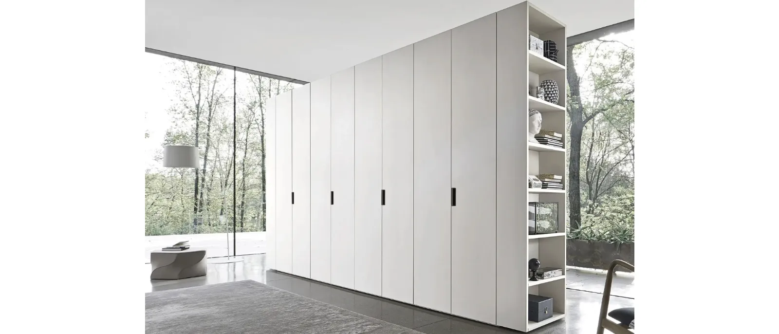 Armadio Anta Liscia Maniglia Beta laccato Bianco opaco di Sangiacomo