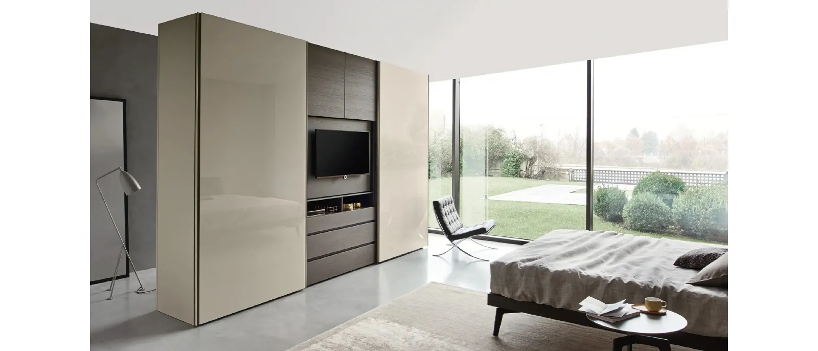 Armadio Odeon Scorrevole in laccato lucido di Sangiacomo