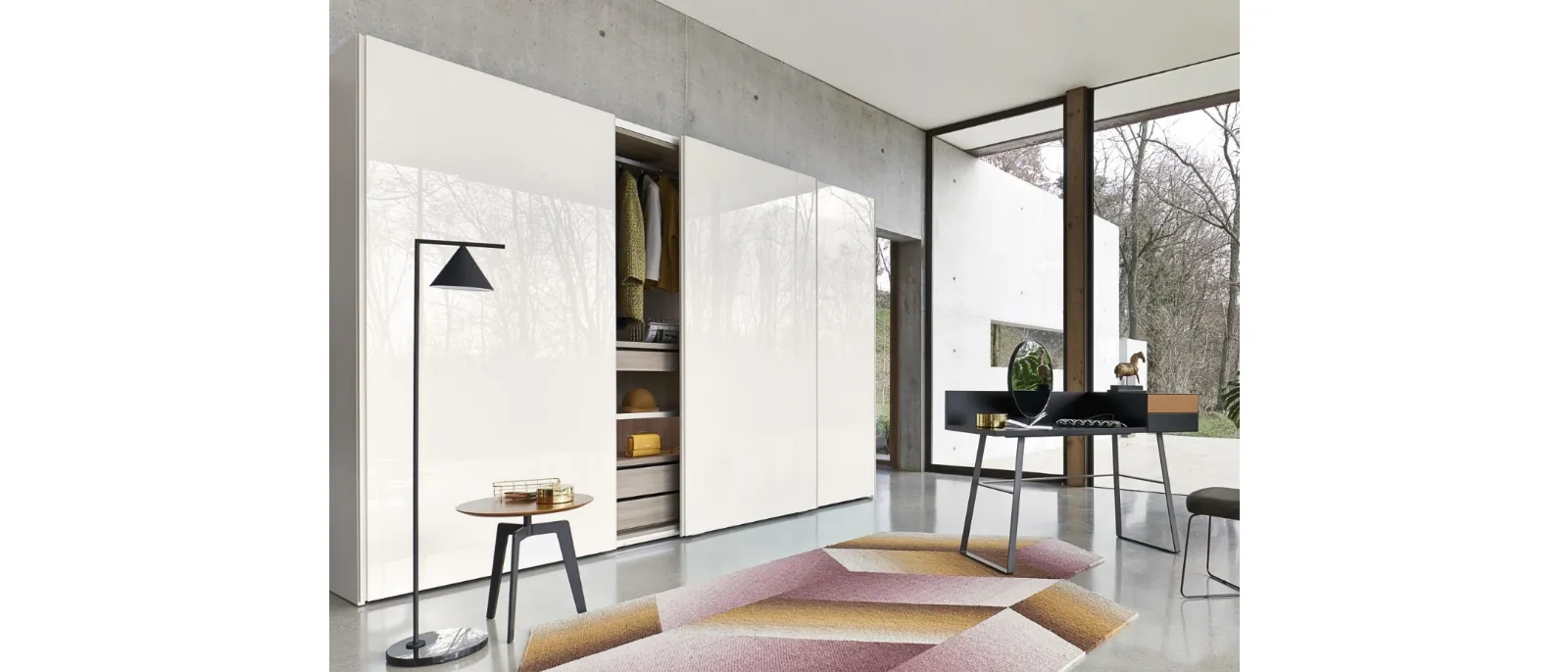 Armadio Breccia Scorrevole in laccato lucido di Sangiacomo