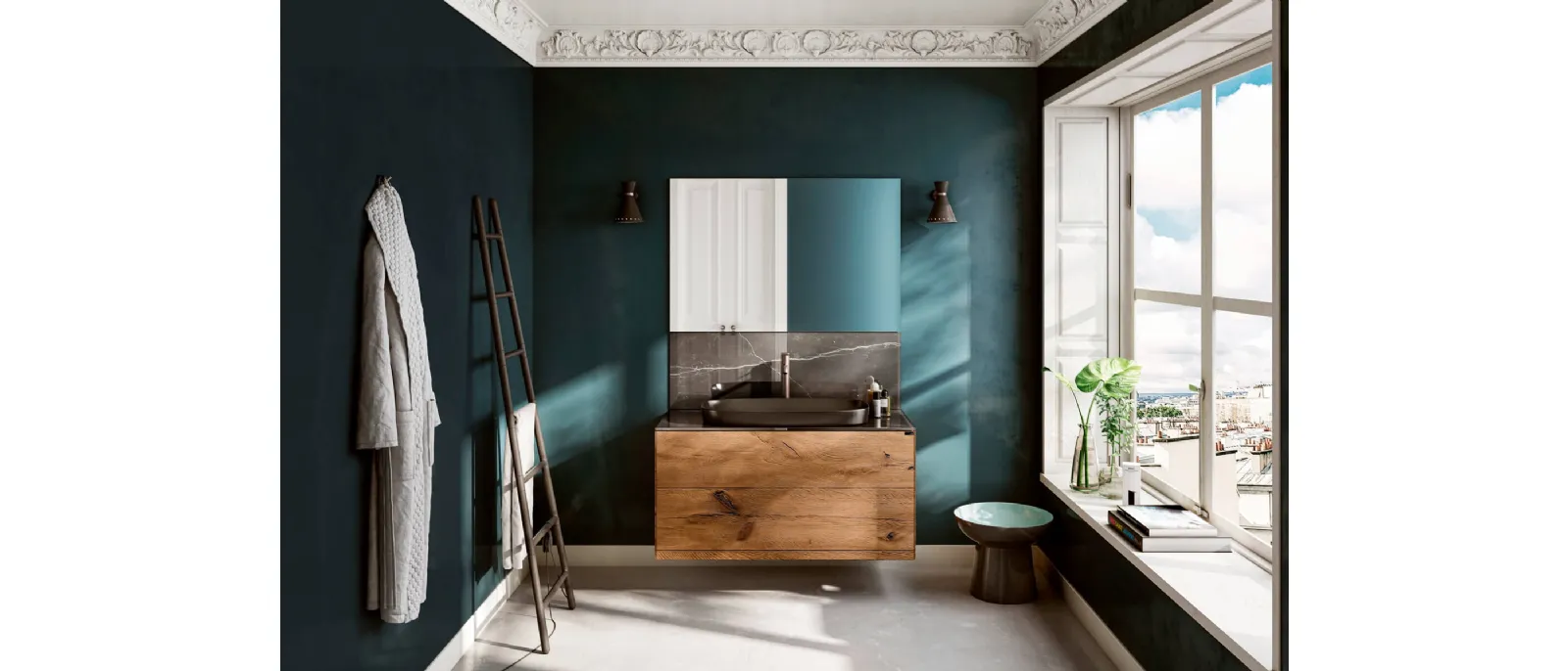Mobile da Bagno sospeso 36e8 Project 1116 in legno di Lago