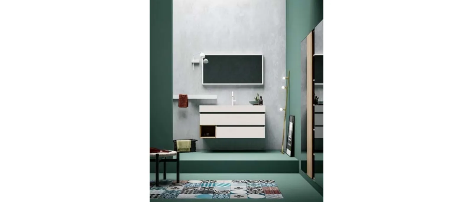 Mobile da Bagno sospeso in melaminico 45 02 di Birex