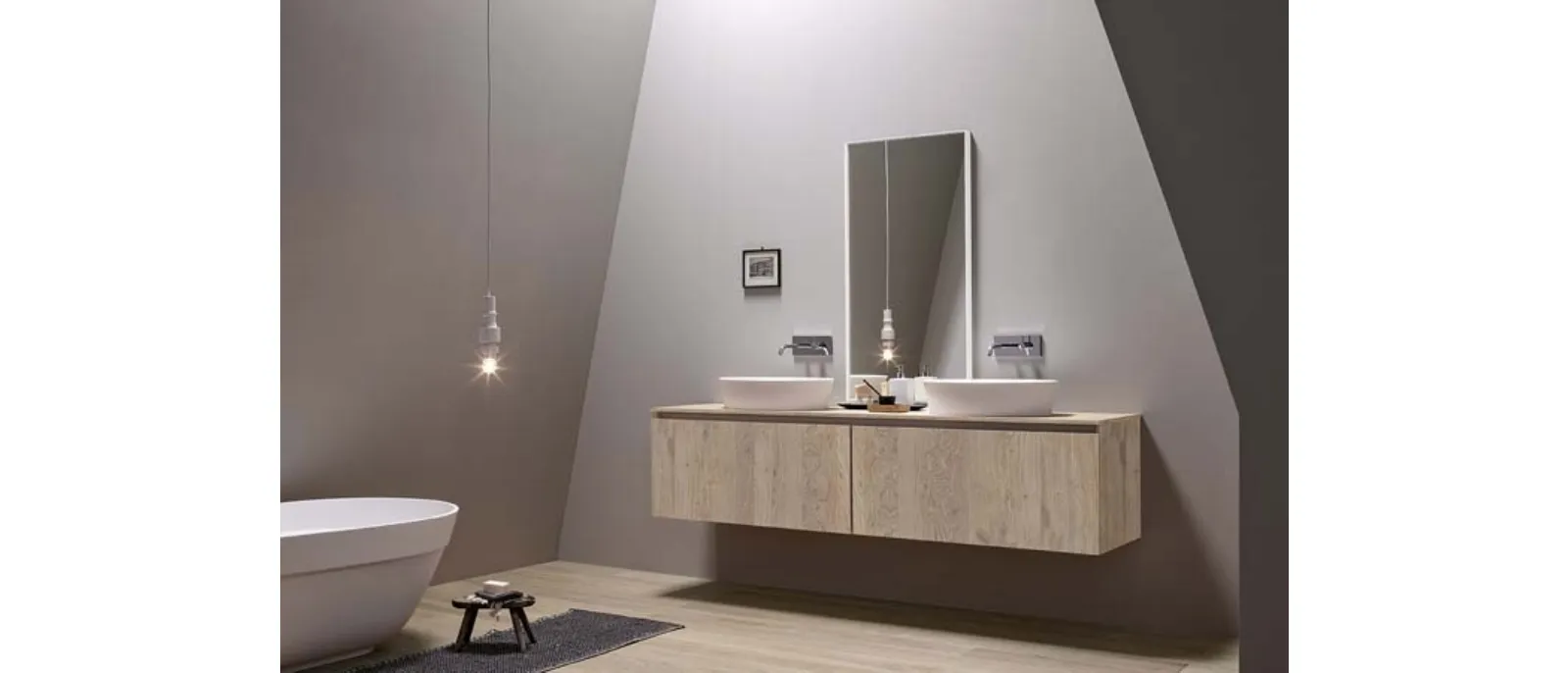 Mobile da Bagno sospeso in rovere 45 04 di Birex