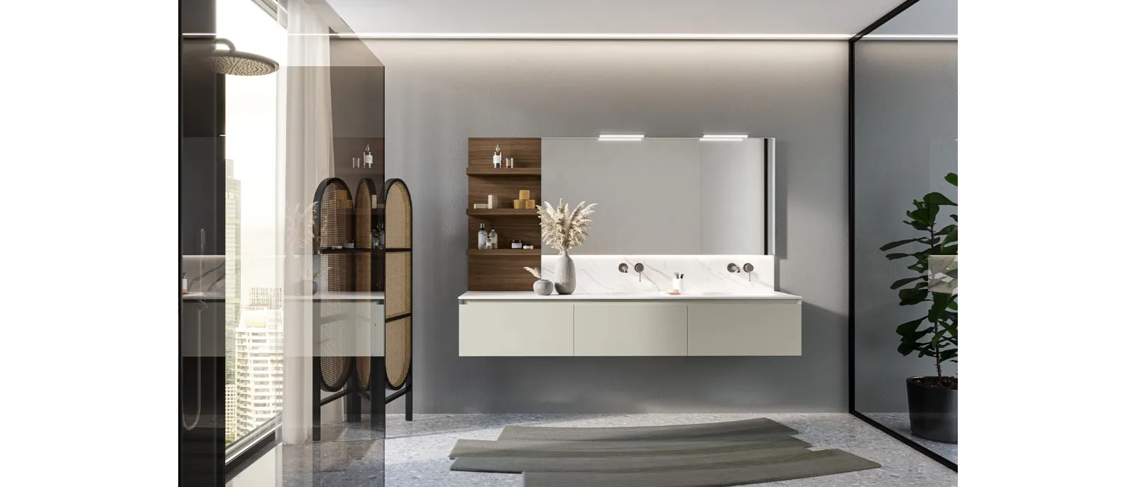 Mobile da Bagno sospeso Airy Edge 01 di RCR