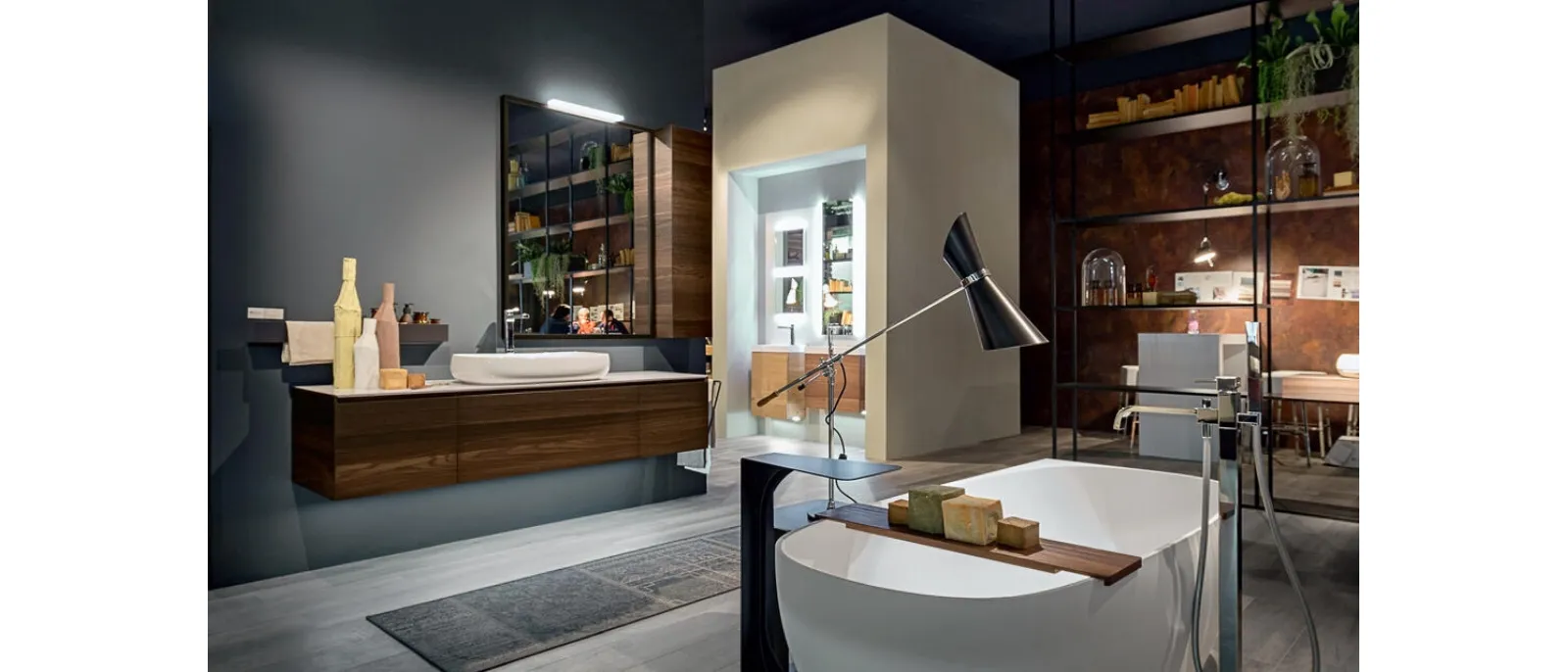 Mobile da Bagno sospeso in natural wood larice Chrono 001 di Edoné