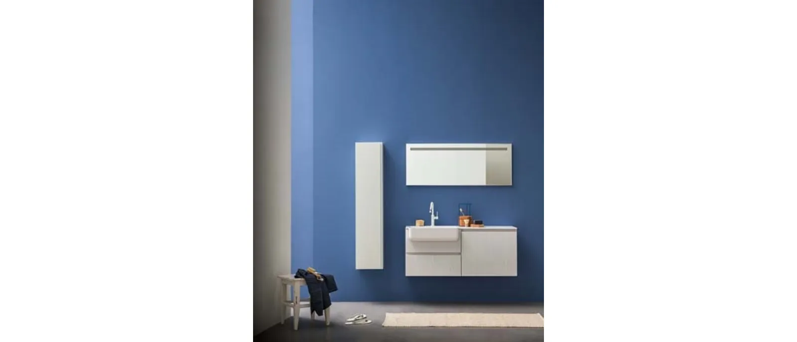 Mobile da bagno sospeso in melaminico Lapis 08 di Birex