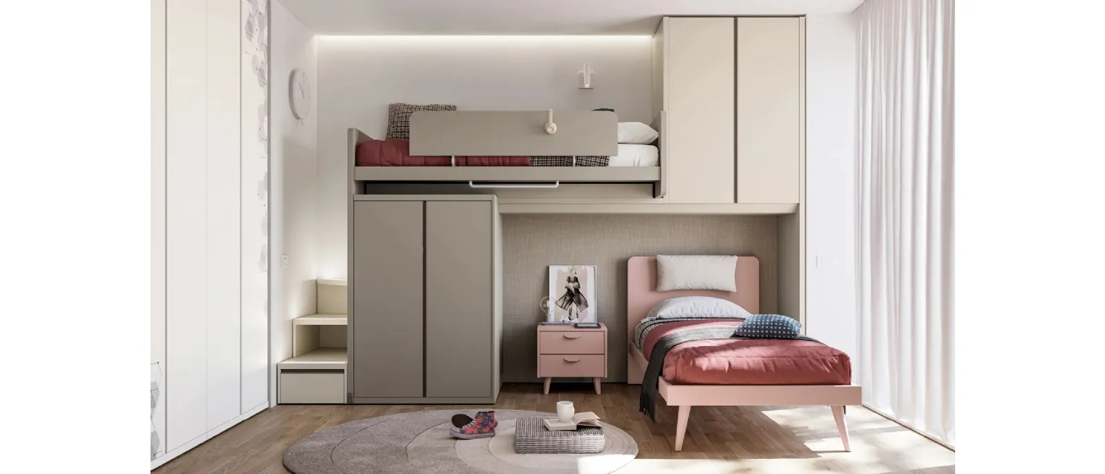 Cameretta a soppalco Generazione Z 2405 di Doimo Cityline