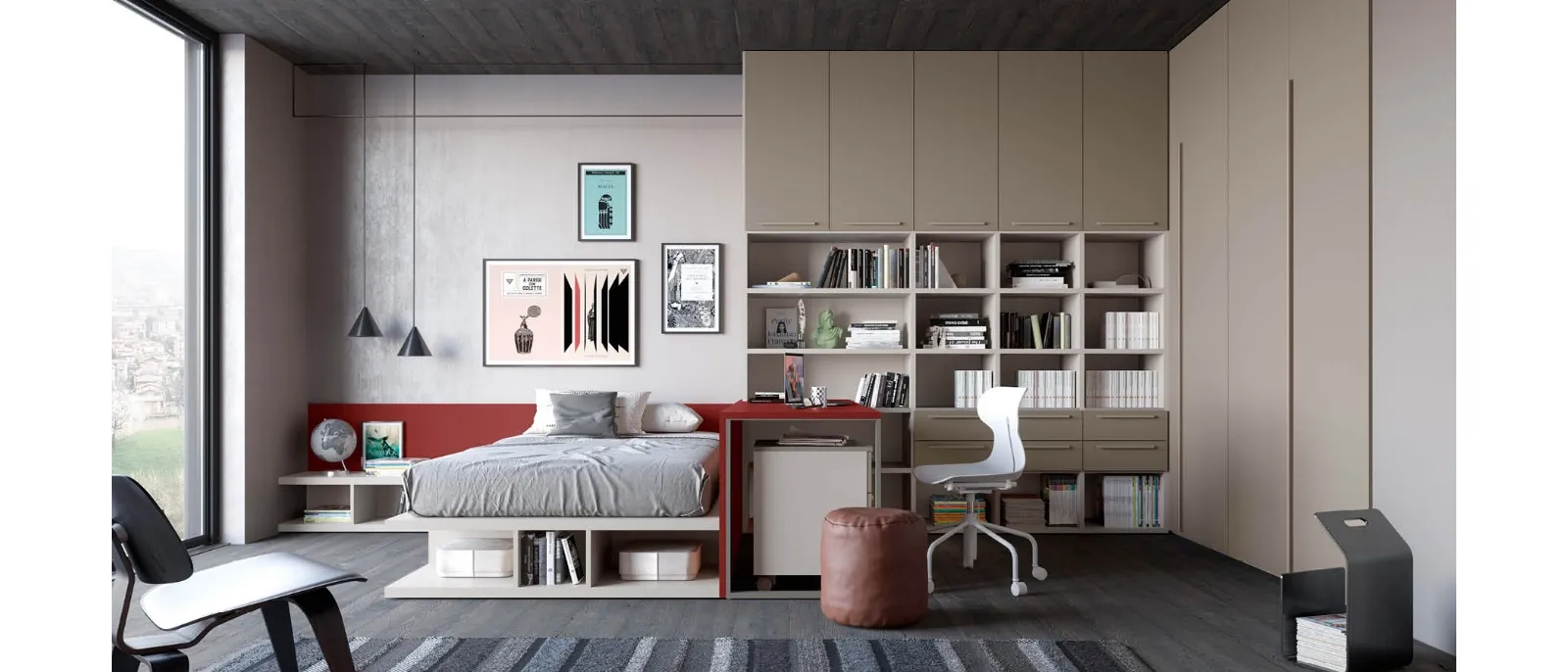 Cameretta componibile Generazione Z Composizione C02 di Doimo Cityline