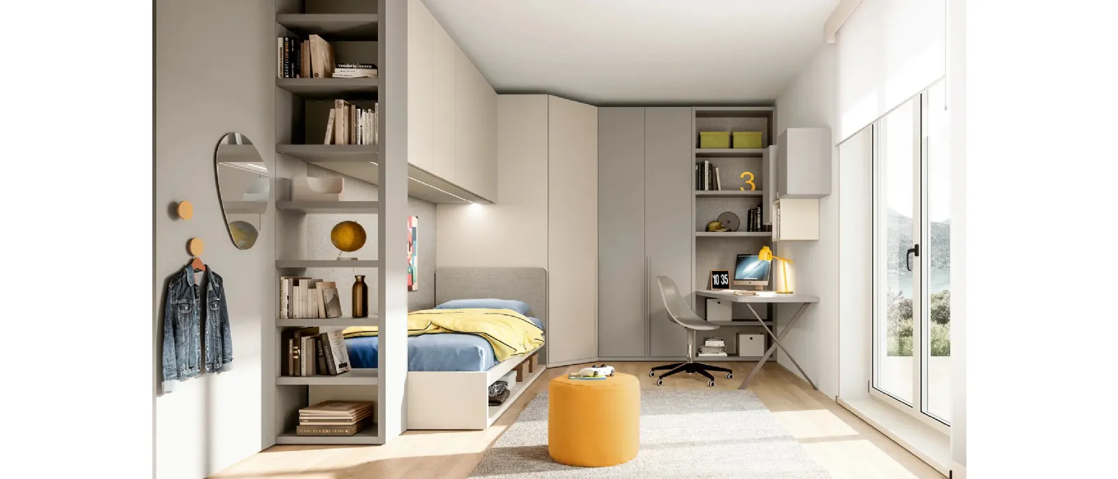 Cameretta a ponte Layout 02B di Doimo Cityline