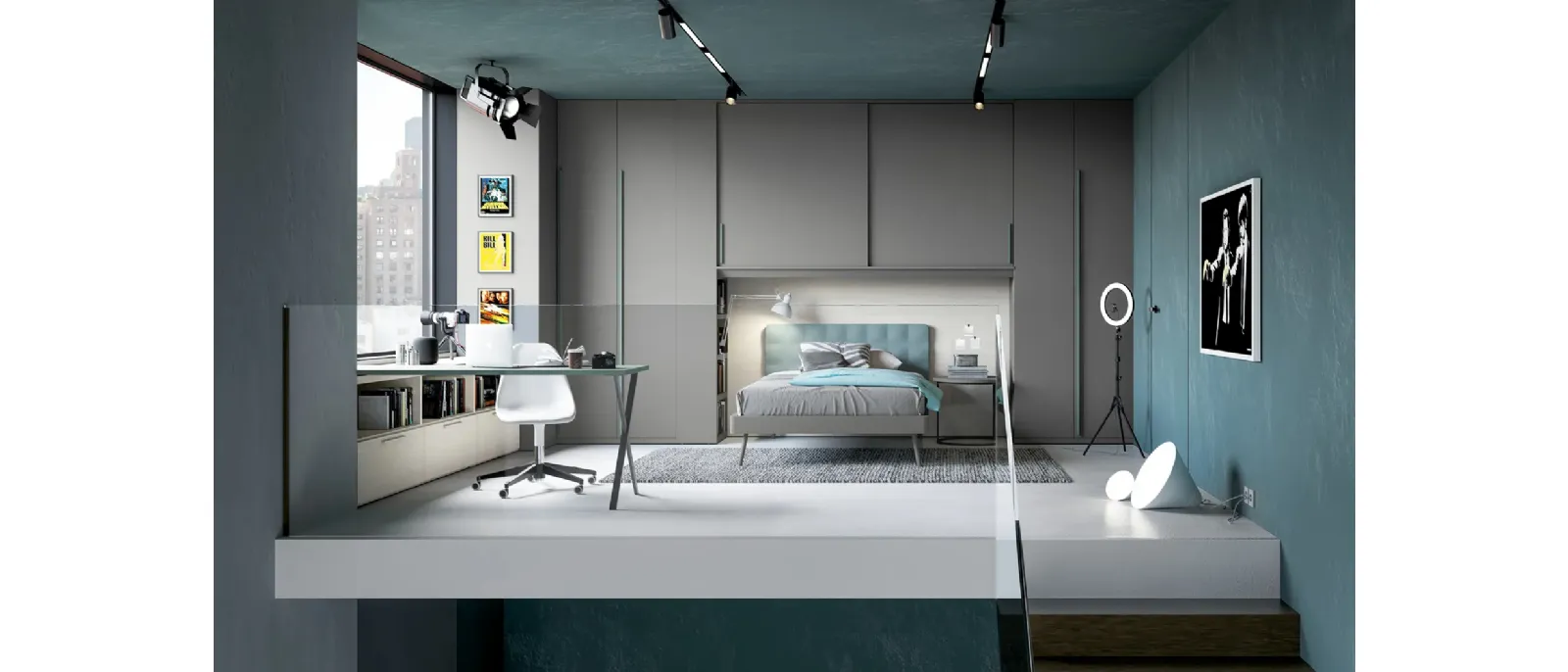 Cameretta a ponte Layout 04B di Doimo Cityline
