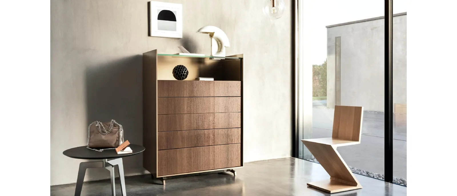 Cassettiera Cabaret Glass di Sangiacomo