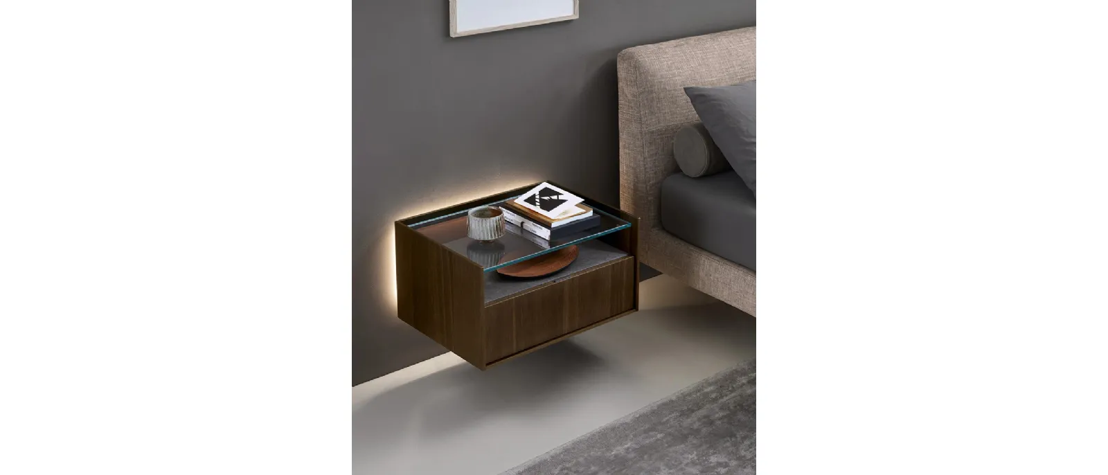 Comodino Cabaret Glass di Sangiacomo