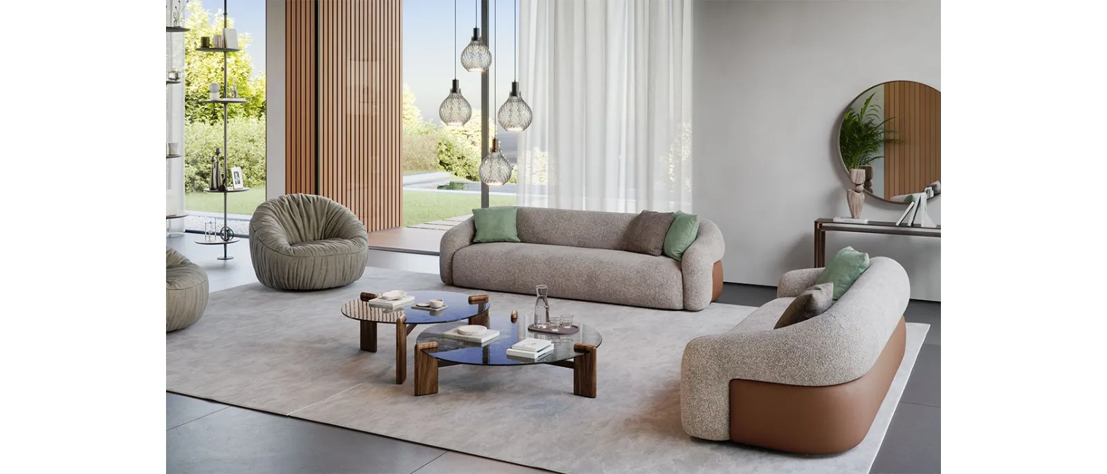 Divano lineare Baldwin di Cattelan Italia