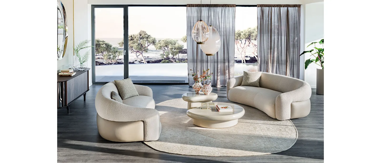 Divano lineare Baldwin di Cattelan Italia