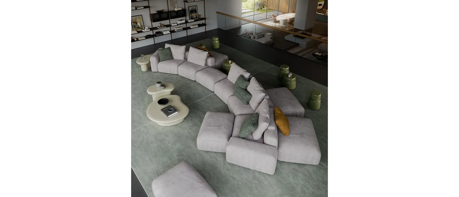 Divano con penisola Gibson di Cattelan Italia