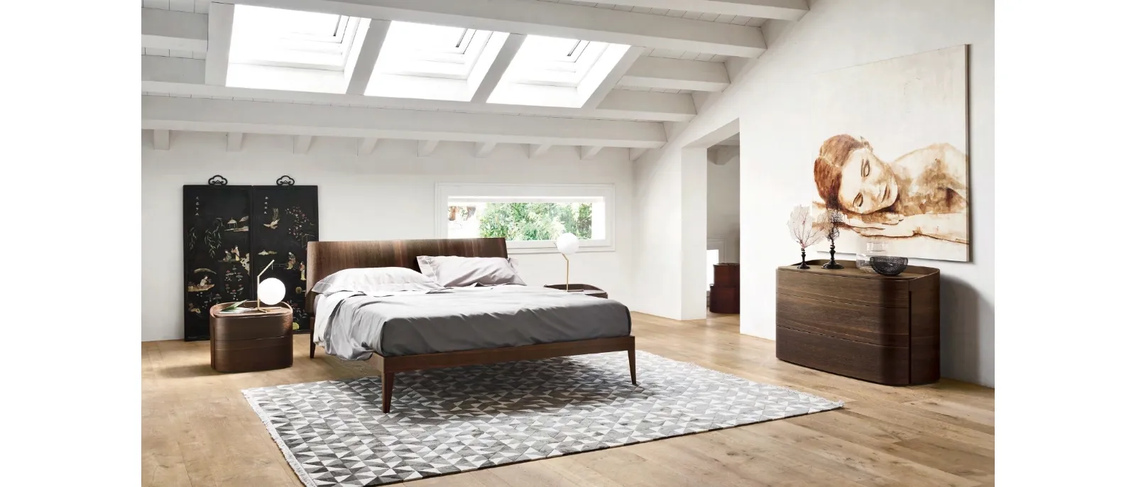 Letto Aliante Legno 1|0 in Rovere termotrattato di Sangiacomo