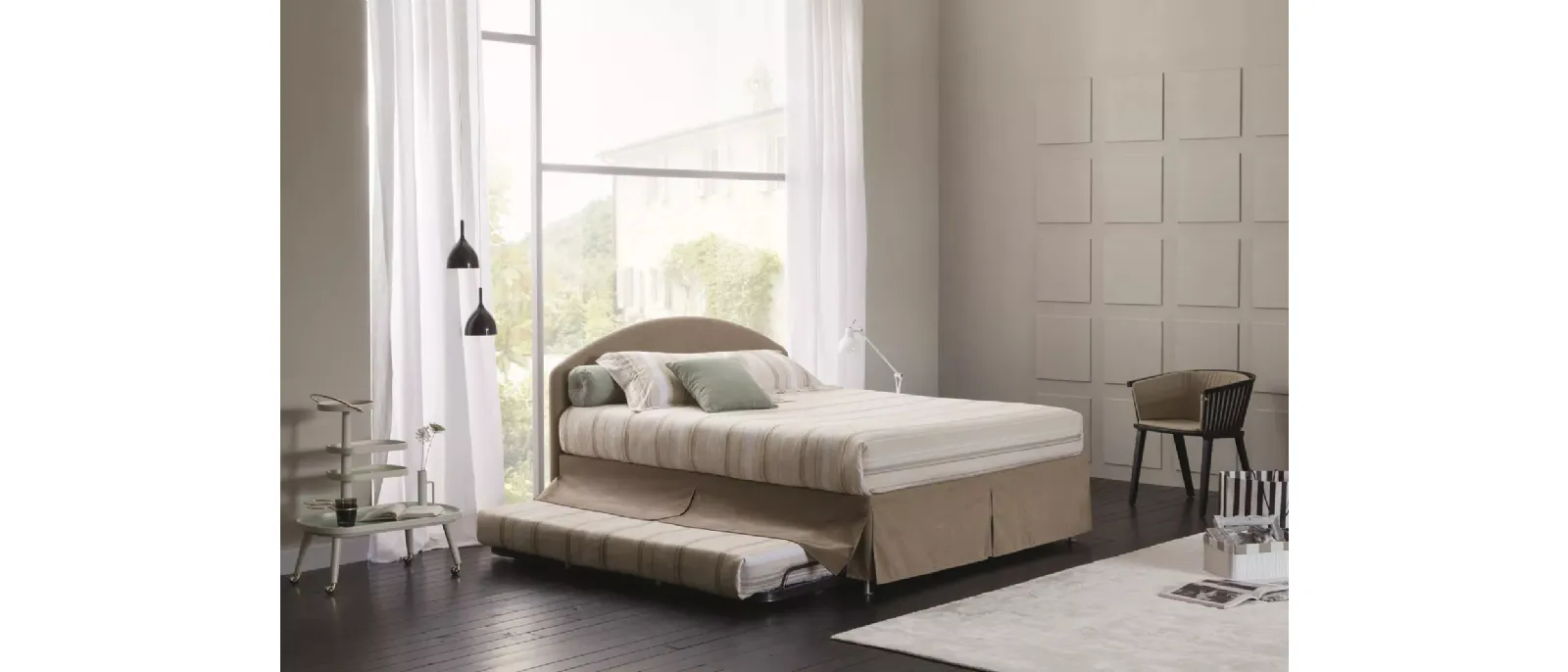 Letto Banner Combi con box contenitore e letto estraibile di Oggioni