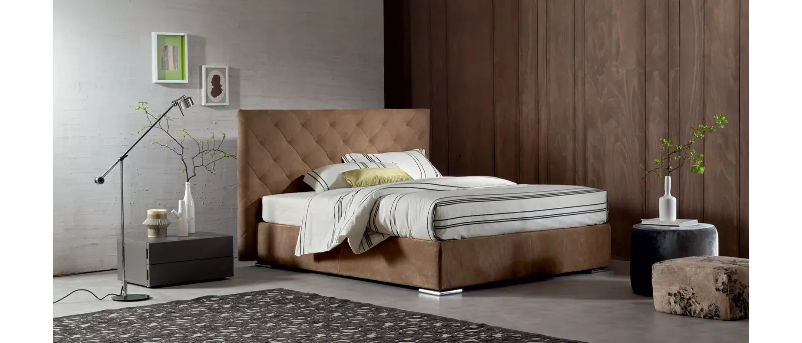 Letto Beat con testiera di Oggioni