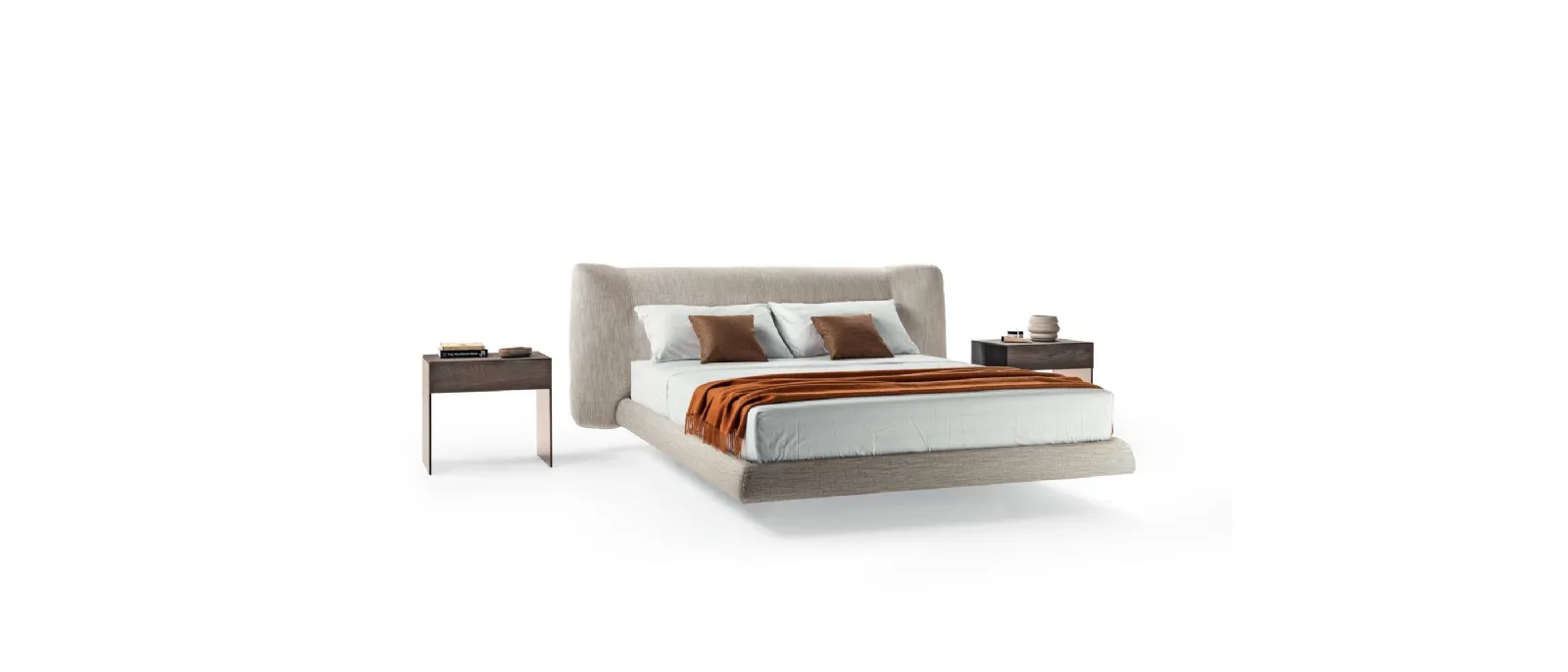 Letto in tessuto imbottito Bed In 1821 di Lago
