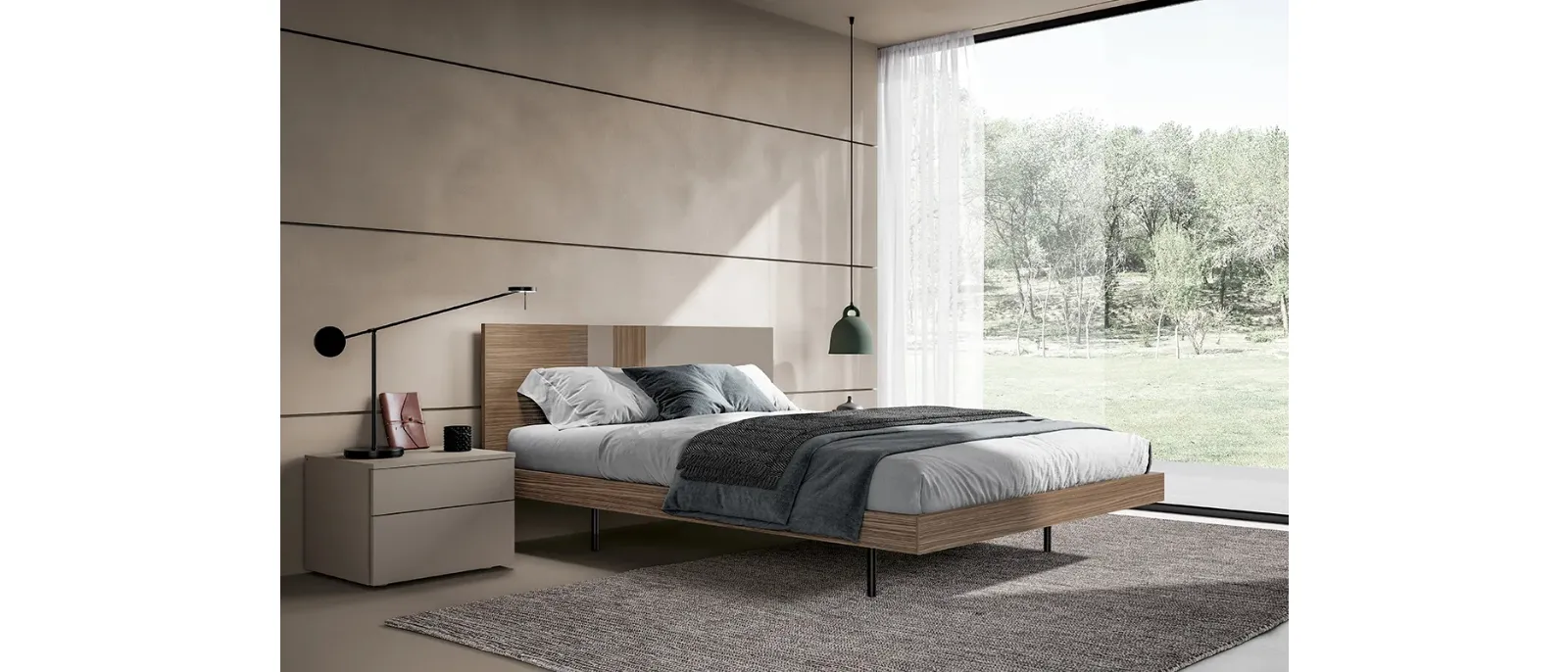 Letto con testiera Blade di Adok