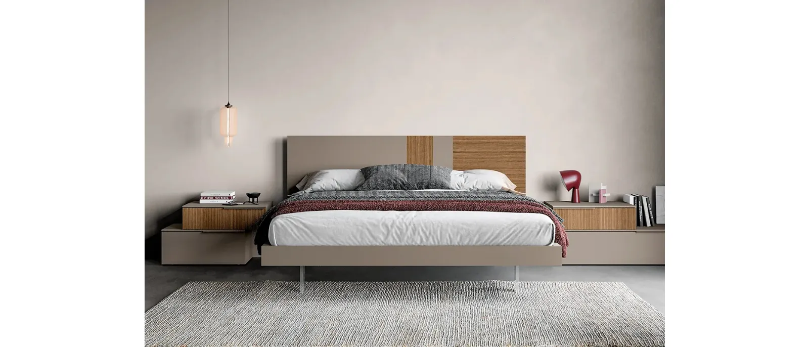 Letto con testiera Blade di Adok