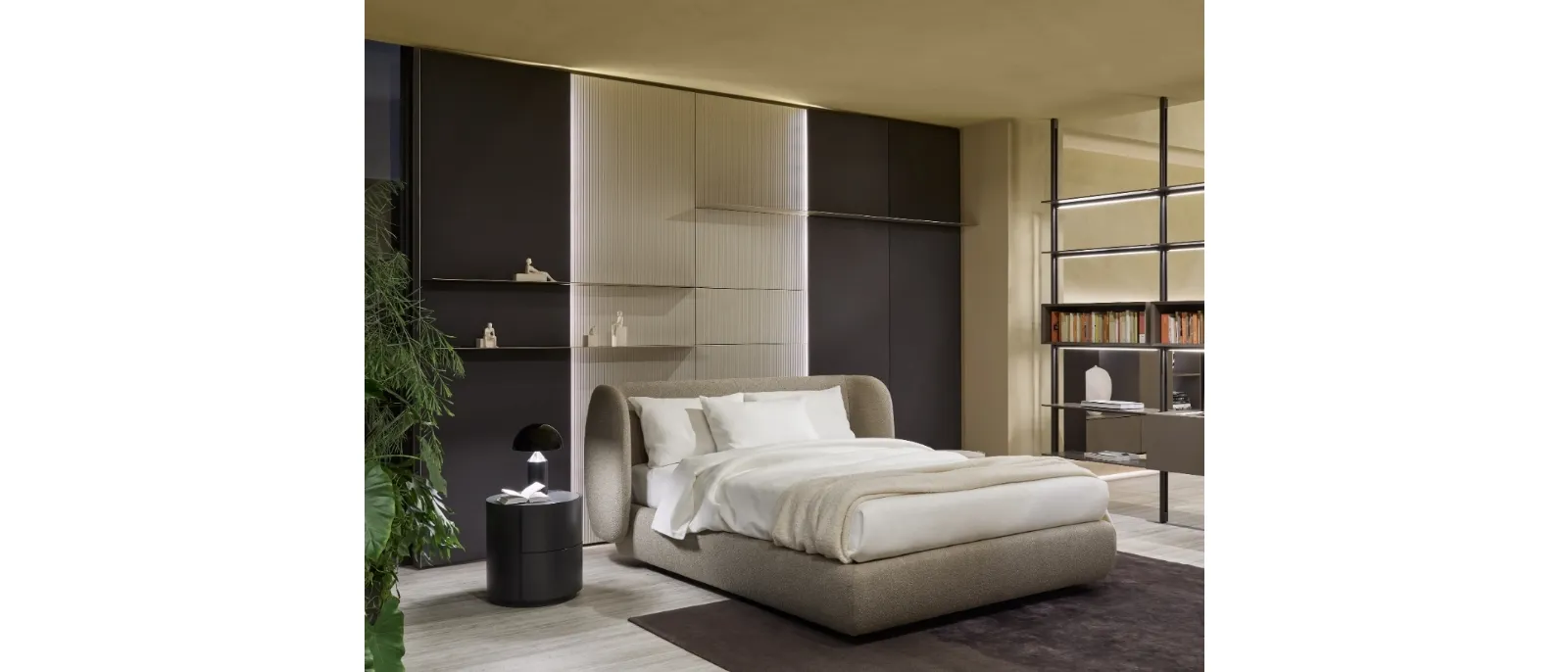 Letto imbottito Cosy con box contenitore di Sangiacomo