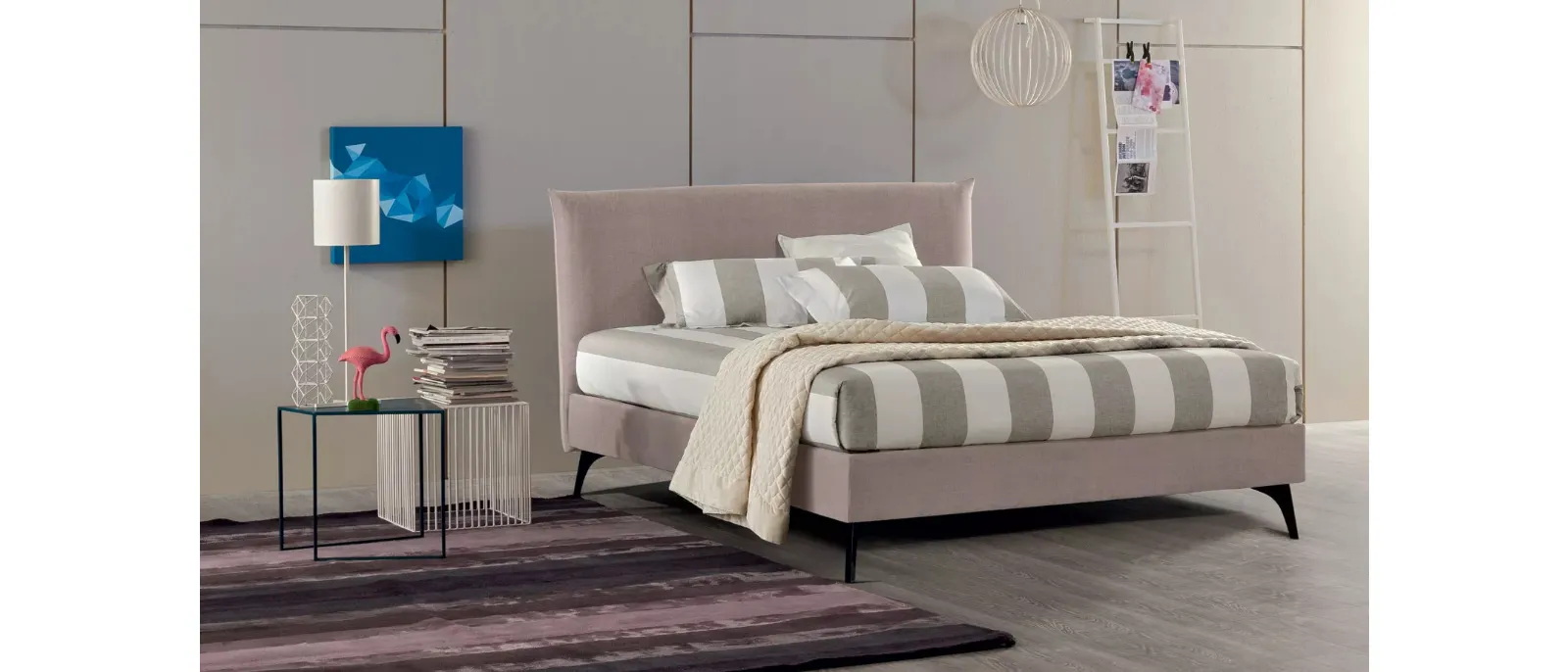 Letto in tessuto Fanny di Oggioni