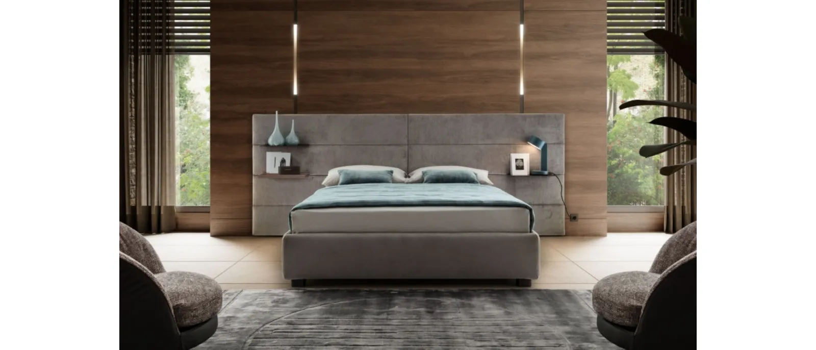 Letto con testiera Horizon di Le Comfort
