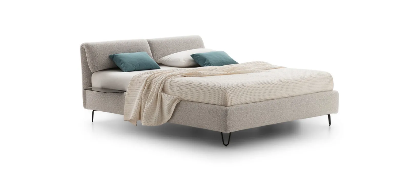 Letto Klizia in tessuto imbottito di Le Comfort
