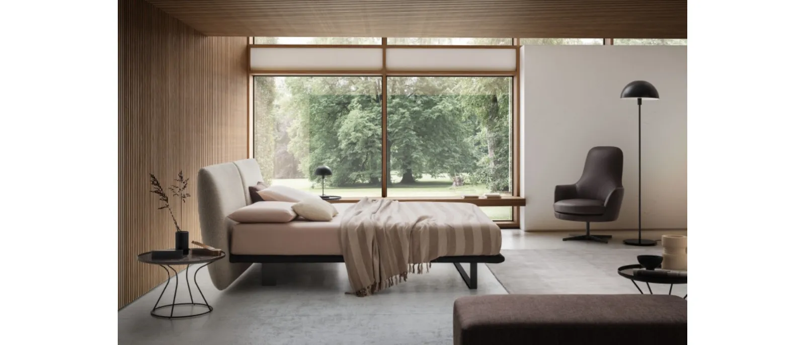Letto in tessuto imbottito Monaco di Le Comfort