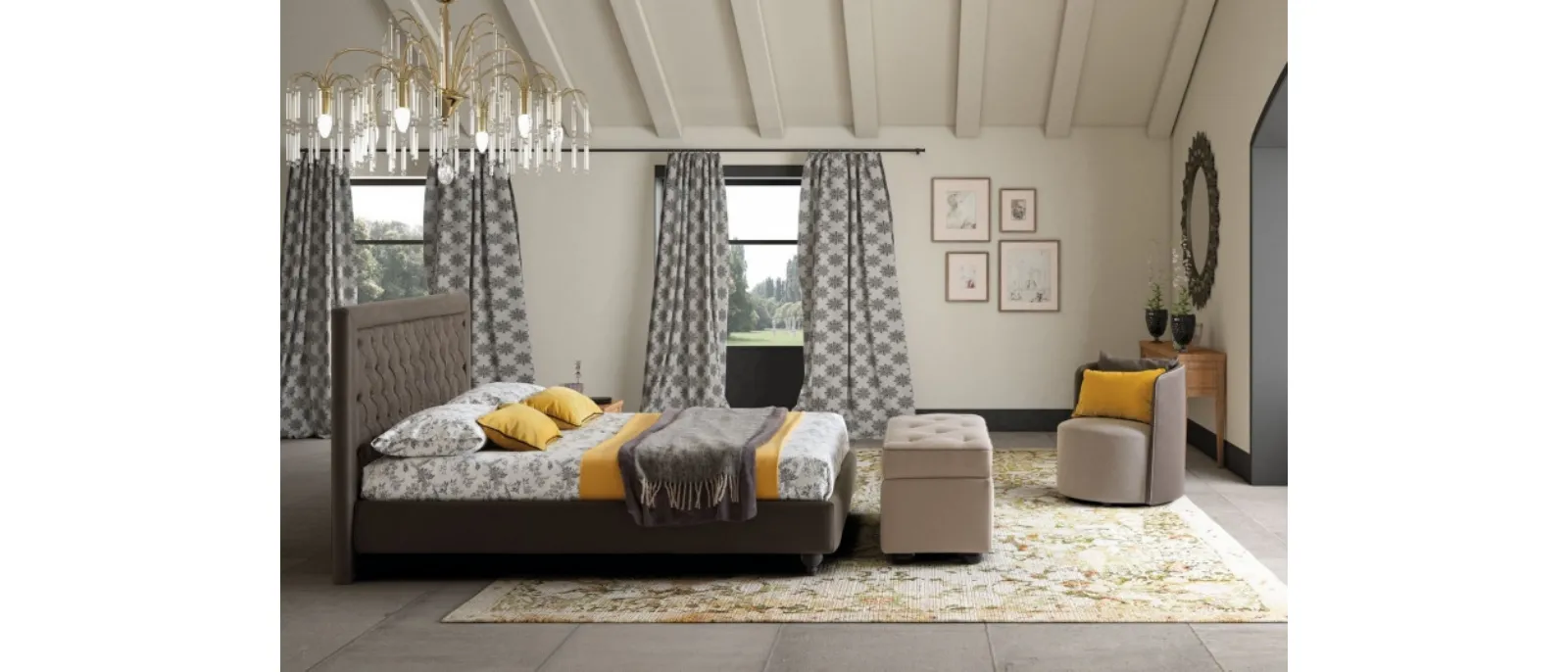 Letto con testiera Monet di Le Comfort