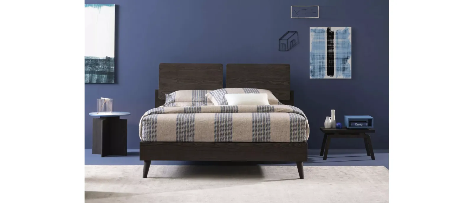 Letto in legno con contenitore Both di Oggioni