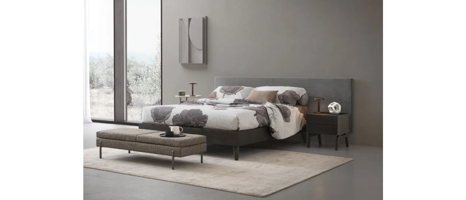 Letto imbottito Kelly Tessile di Oggioni
