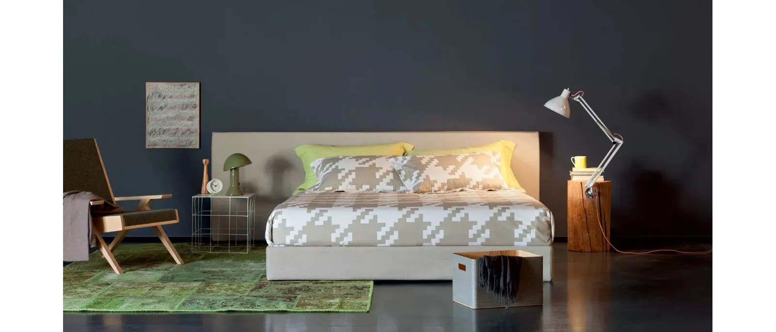 Letto imbottito Kelly Tessile di Oggioni