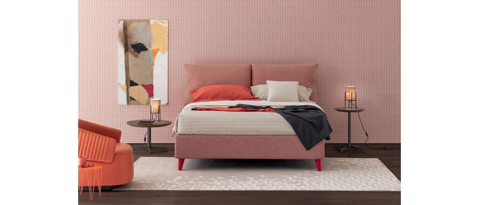 Letto Plissé con contenitore di Oggioni