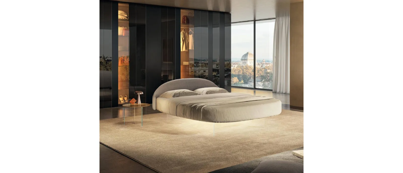 Letto matrimoniale Roundy Air di Lago