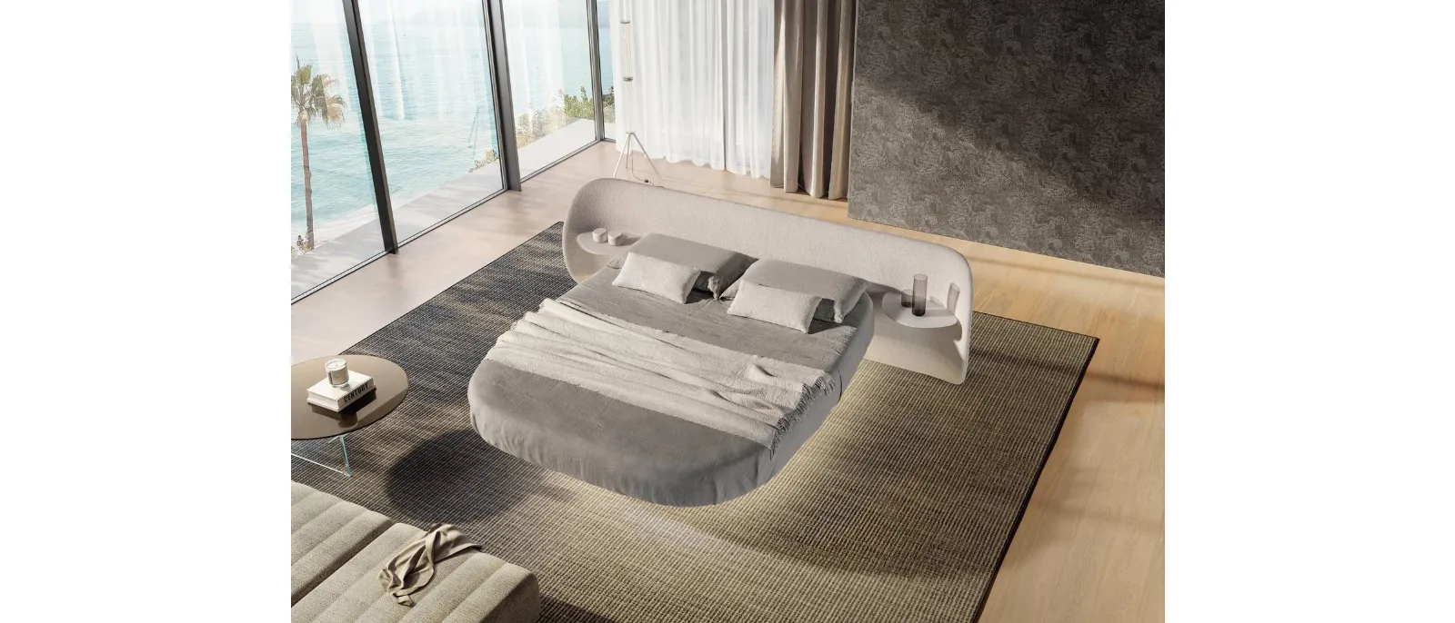 Letto matrimoniale Roundy Air di Lago