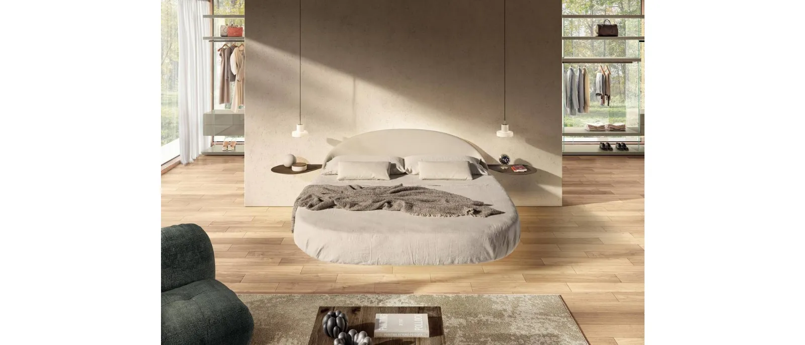 Letto Roundy Fluttua 2897 di Lago