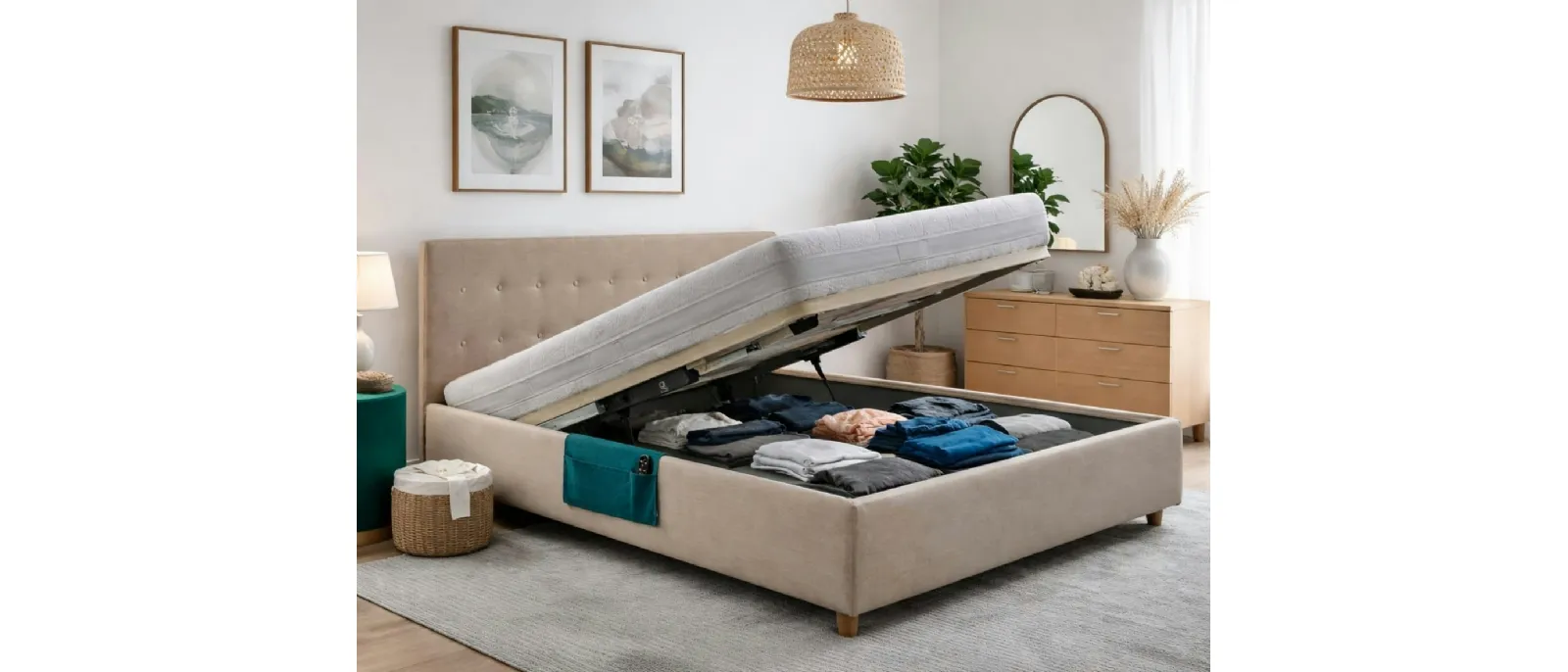 Letto Simplicity More M55 con contenitore di Dorsal